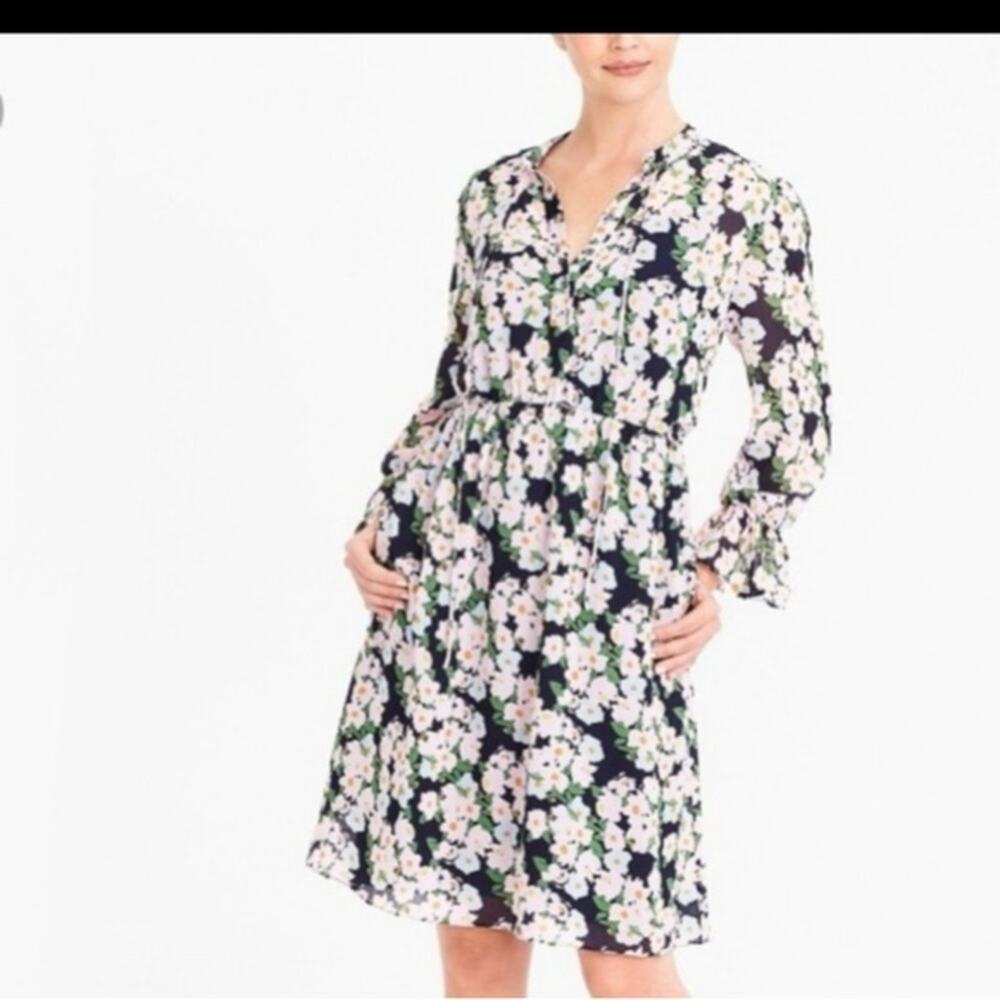J Crew Mercantile floral print sheer dress